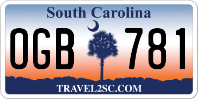 SC license plate OGB781