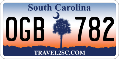 SC license plate OGB782