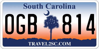 SC license plate OGB814