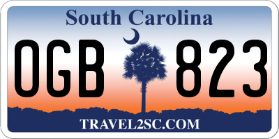 SC license plate OGB823