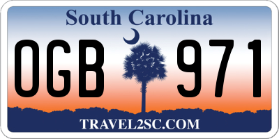 SC license plate OGB971