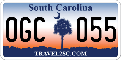 SC license plate OGC055