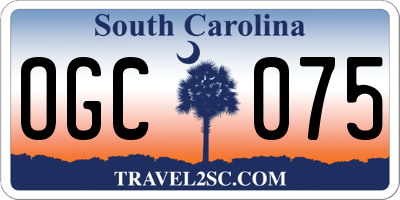 SC license plate OGC075