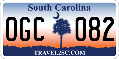 SC license plate OGC082