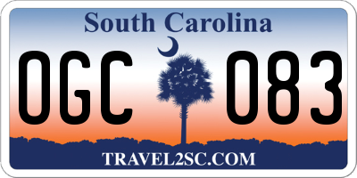 SC license plate OGC083