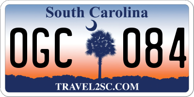 SC license plate OGC084