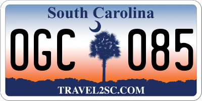SC license plate OGC085