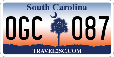 SC license plate OGC087