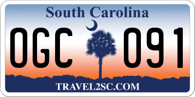 SC license plate OGC091