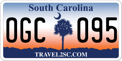 SC license plate OGC095