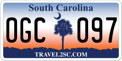 SC license plate OGC097