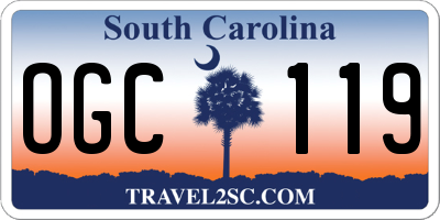 SC license plate OGC119