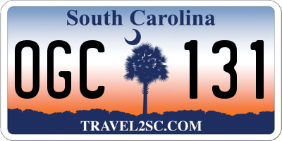 SC license plate OGC131