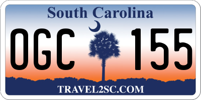 SC license plate OGC155
