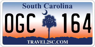 SC license plate OGC164