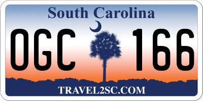 SC license plate OGC166
