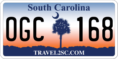 SC license plate OGC168