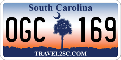 SC license plate OGC169