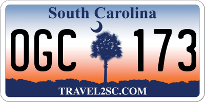 SC license plate OGC173
