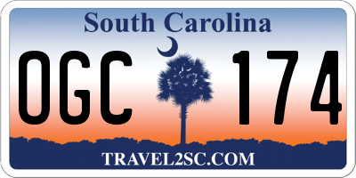 SC license plate OGC174