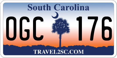 SC license plate OGC176