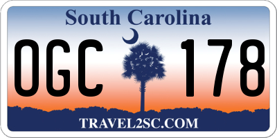 SC license plate OGC178