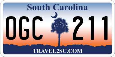 SC license plate OGC211