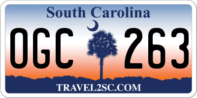 SC license plate OGC263