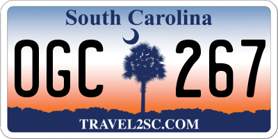 SC license plate OGC267