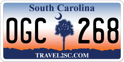 SC license plate OGC268