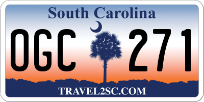 SC license plate OGC271
