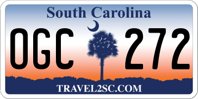 SC license plate OGC272