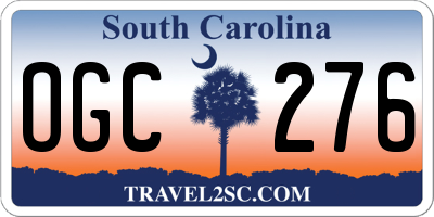 SC license plate OGC276