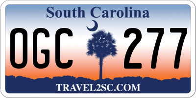 SC license plate OGC277