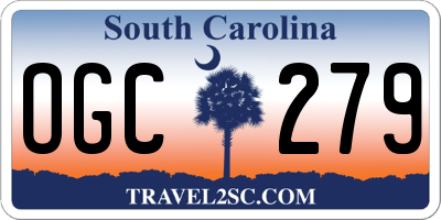 SC license plate OGC279