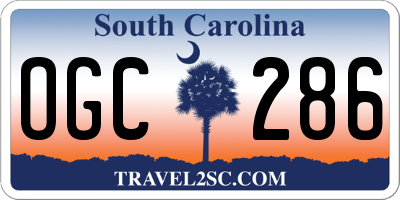 SC license plate OGC286