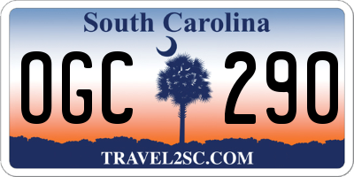 SC license plate OGC290