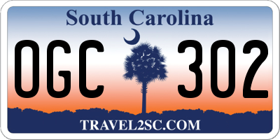 SC license plate OGC302