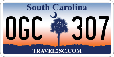 SC license plate OGC307