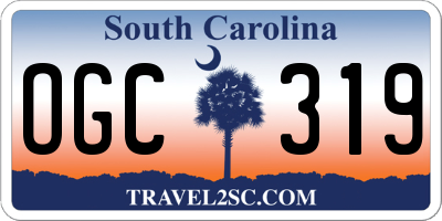SC license plate OGC319