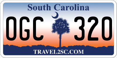 SC license plate OGC320