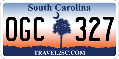 SC license plate OGC327