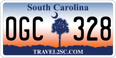 SC license plate OGC328