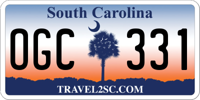 SC license plate OGC331