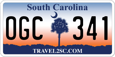 SC license plate OGC341