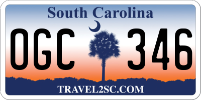 SC license plate OGC346