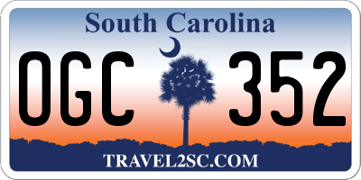 SC license plate OGC352