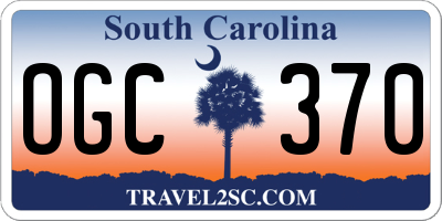 SC license plate OGC370