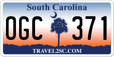 SC license plate OGC371