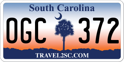 SC license plate OGC372